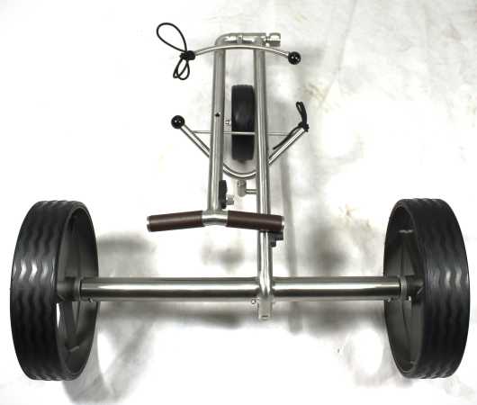 Kingfisher® K2, Golftrolley elektrisch und schnell-klappbar, Bedienung durch Drehrad, 42mm High-Tech-Antriebe "Made in Germany", Bergabfahrbremse