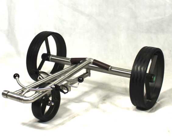 Kingfisher® K2, Golftrolley elektrisch und schnell-klappbar, Bedienung durch Drehrad, 42mm High-Tech-Antriebe "Made in Germany", Bergabfahrbremse