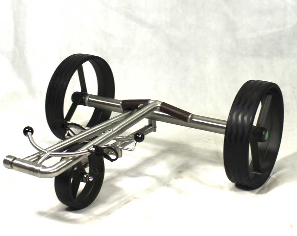Kingfisher® K2, Golftrolley elektrisch und schnell-klappbar, Bedienung durch Drehrad, 42mm High-Tech-Antriebe "Made in Germany", Bergabfahrbremse