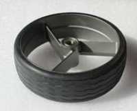 front wheel completely with rubber tires, width 5 cm, inner diameter of the wheel bearing 10 mm